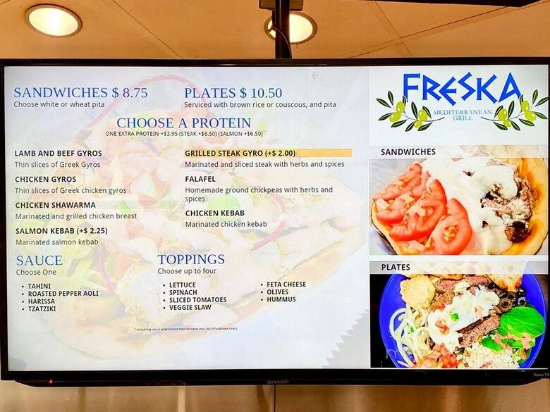 Freska Mediterranean Grill - Middleton, WI menu_pic