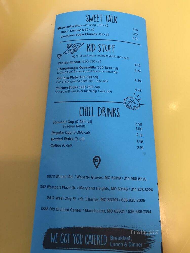 Fuzzy's Taco Shop - Saint Charles, MO menu_pic