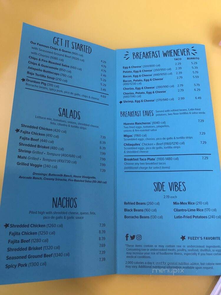 Fuzzy's Taco Shop - Saint Charles, MO menu_pic