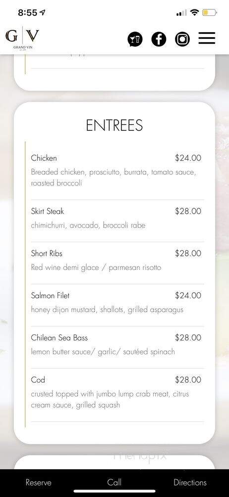 Grand Vin - Hoboken, NJ menu_pic