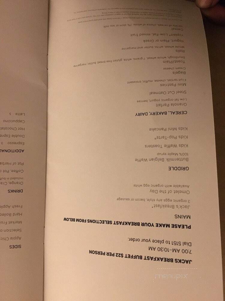 Jack Austin's - Weehawken, NJ menu_pic
