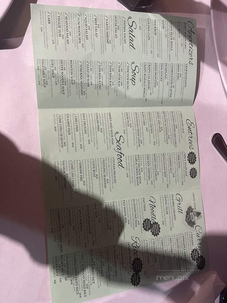Jasmine Thai Cuisine - Los Angeles, CA menu_pic