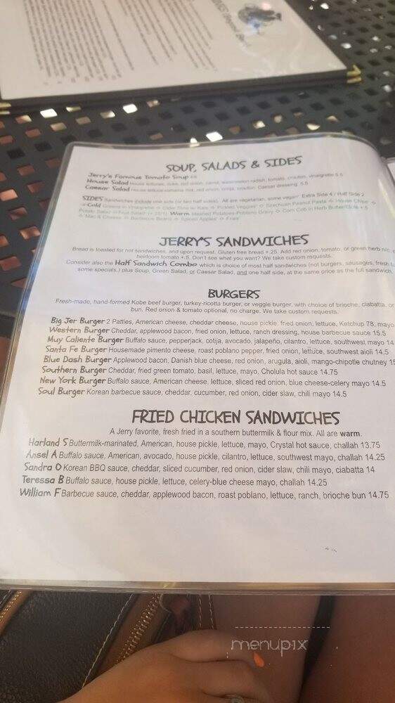 Jerry's - Chicago, IL menu_pic