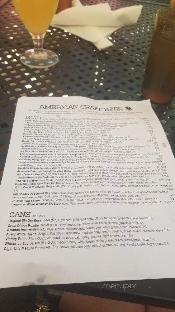 Jerry's - Chicago, IL menu_pic