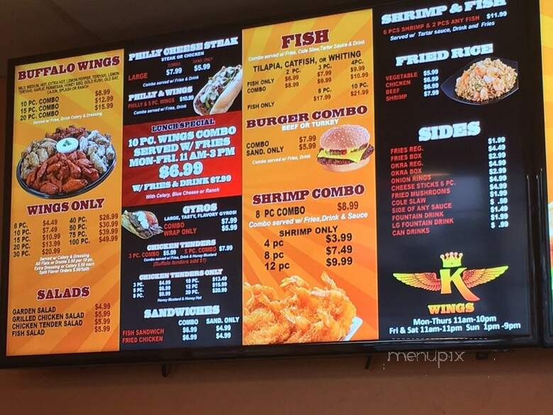 K-Wings - Atlanta, GA menu_pic