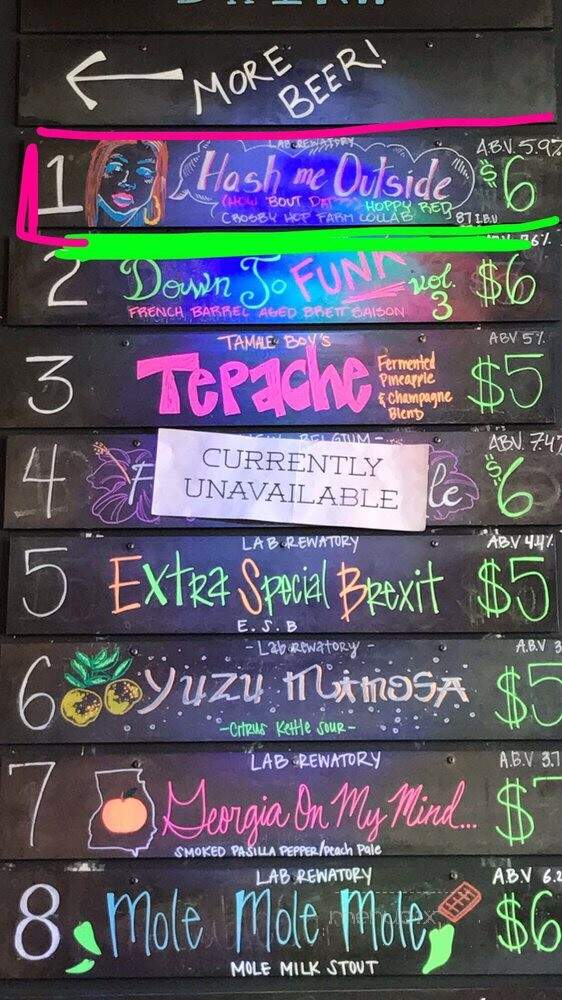 Labrewatory - Portland, OR menu_pic