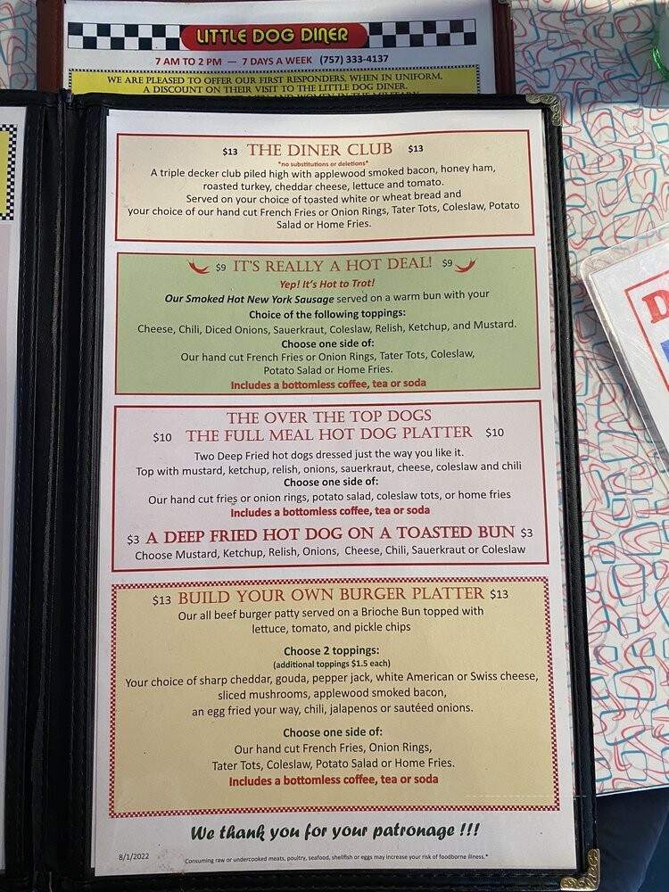 Little Dog Diner - Norfolk, VA menu_pic