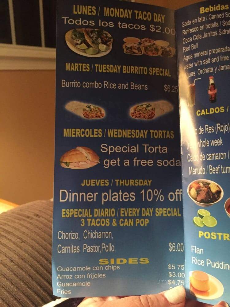 Los 2 Amigos - Rolling Meadows, IL menu_pic