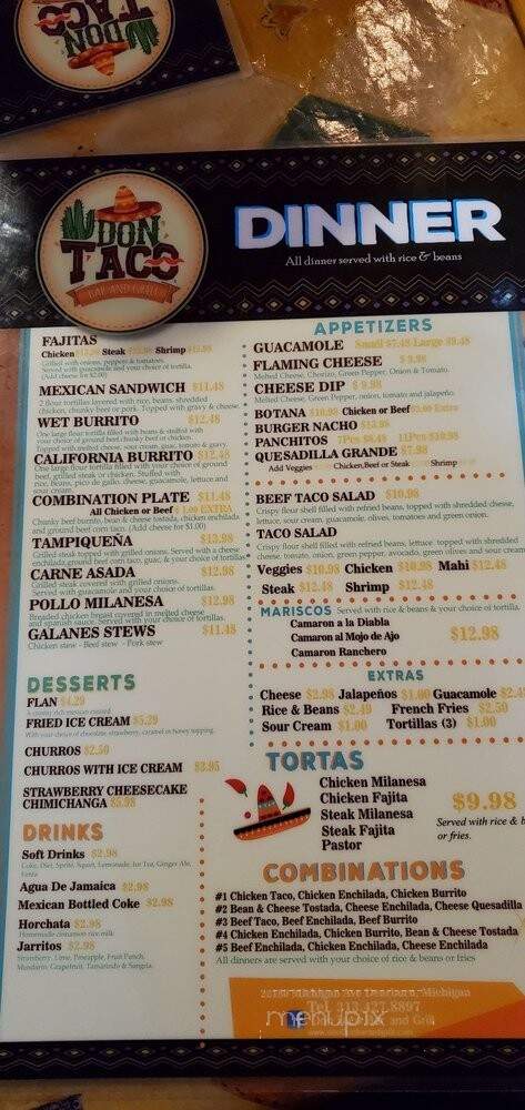 Los Galanes - Dearborn, MI menu_pic