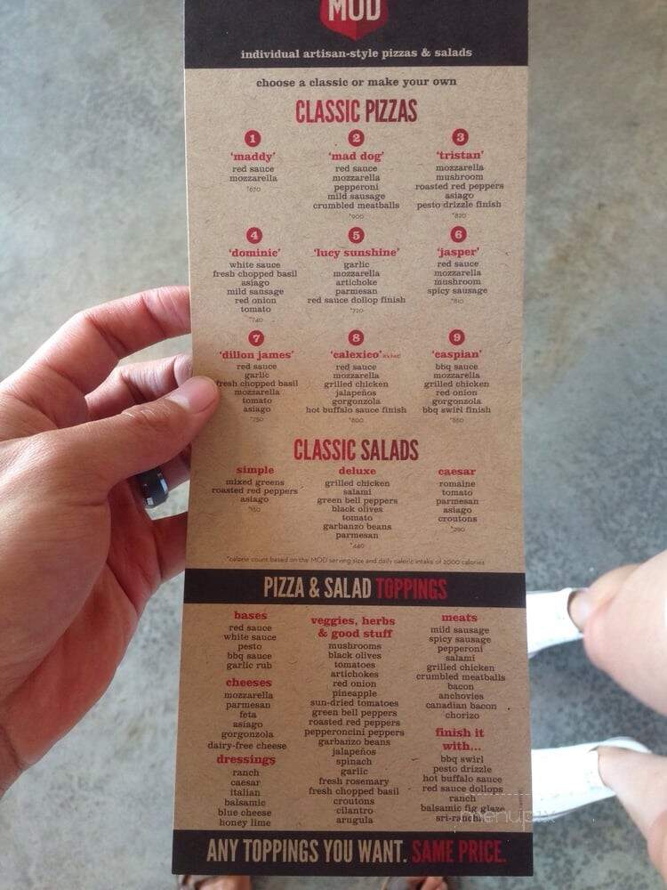 MOD Pizza - Salem, OR menu_pic