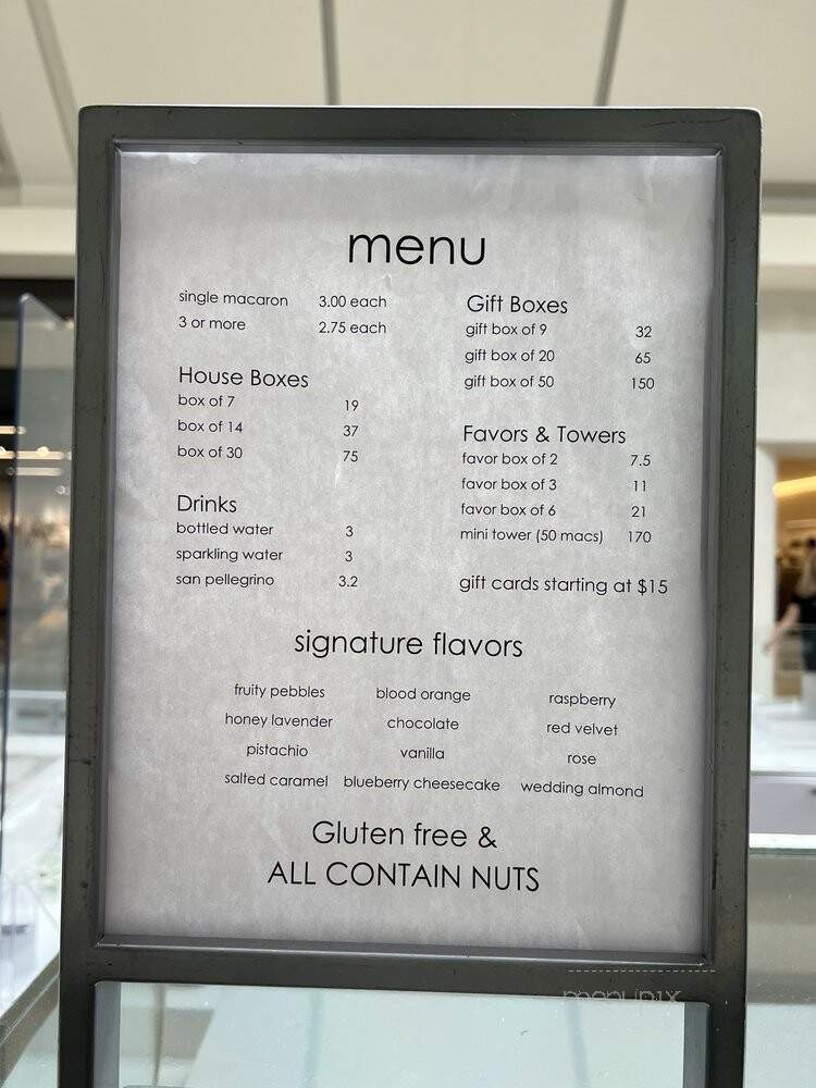 Olivia Macaron - Mclean, VA menu_pic