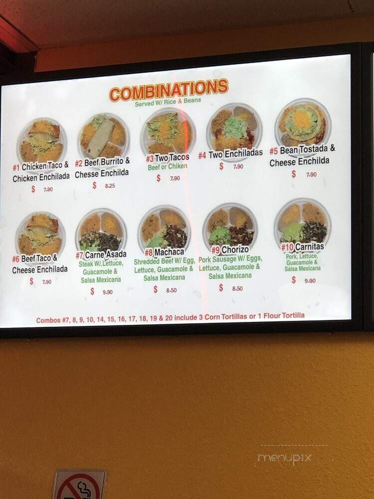 Pancho's Mexican Food - Las Vegas, NV menu_pic
