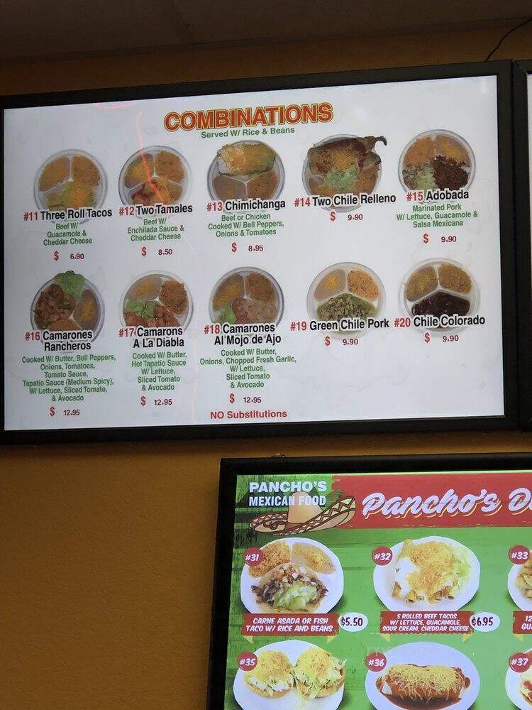 Pancho's Mexican Food - Las Vegas, NV menu_pic