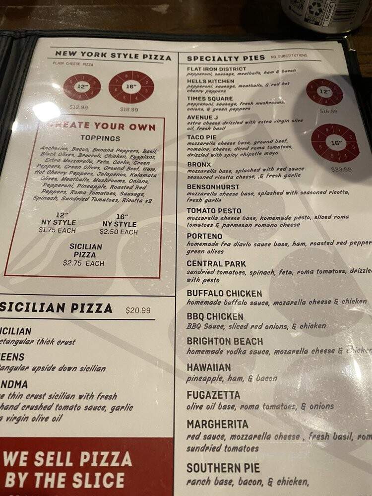 Peri Brothers Pizza - Raleigh, NC menu_pic