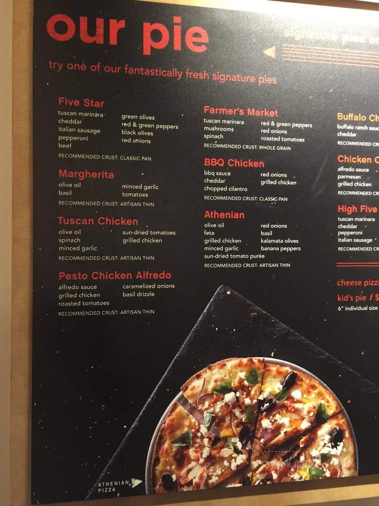 Pie Five Pizza Co - Lubbock, TX menu_pic
