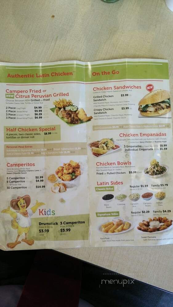 Pollo Campero - Houston, TX menu_pic