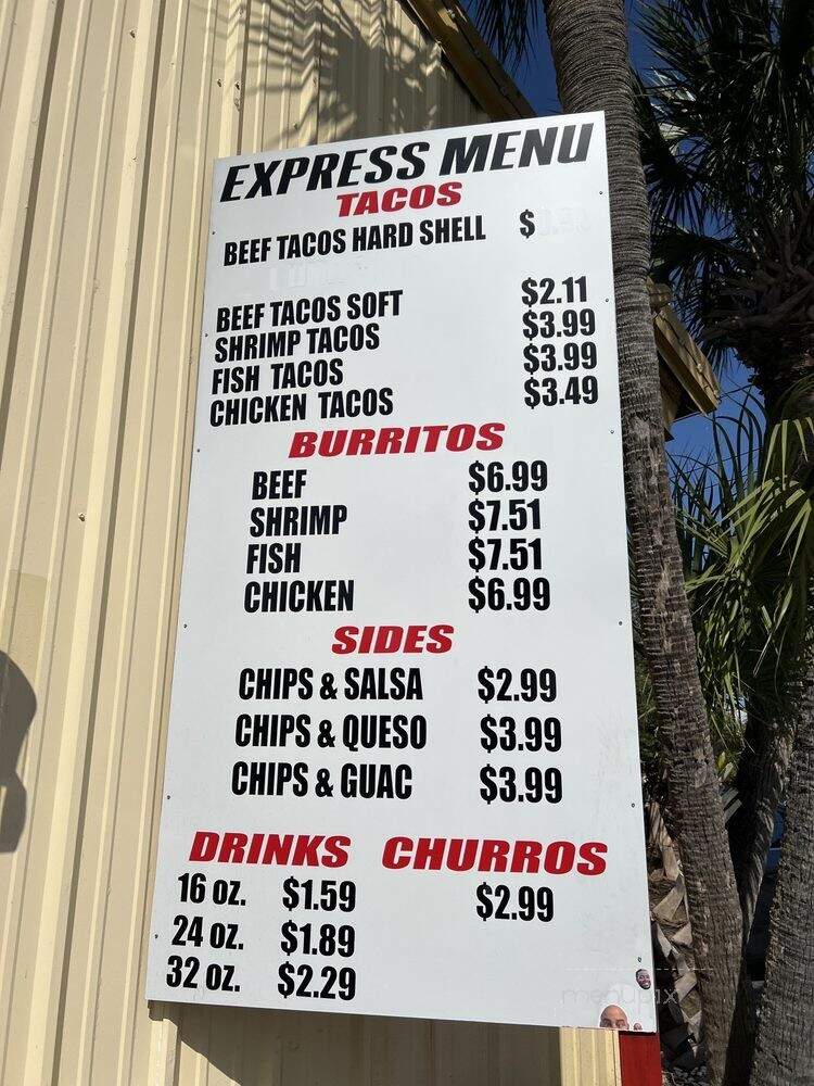 Robinson's Cruse Thru - Fort Walton Beach, FL menu_pic