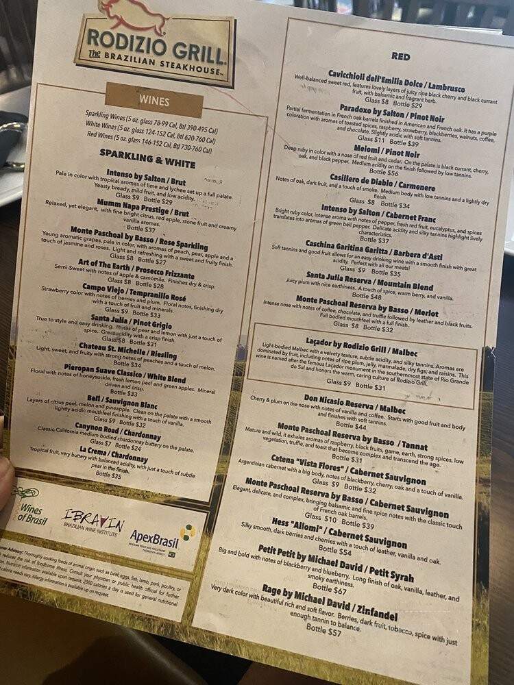 Rodizio Grill - Chattanooga, TN menu_pic