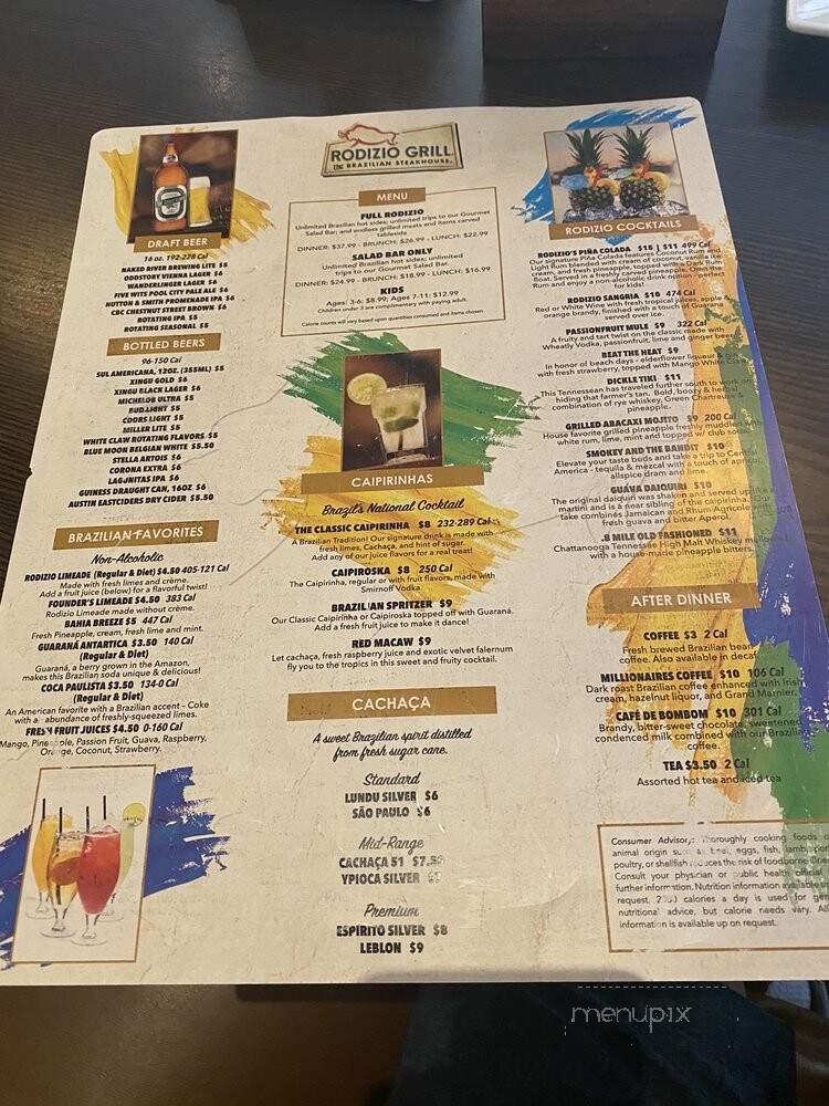 Rodizio Grill - Chattanooga, TN menu_pic