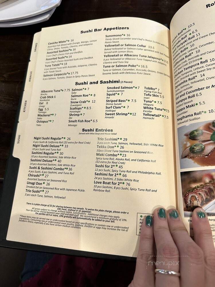 Sakura Hibachi & Sushi - Aurora, CO menu_pic