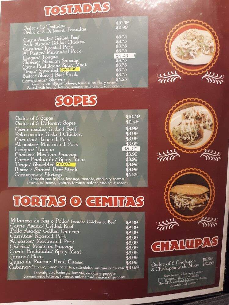 San Antonio Mexican Cuisine - Hatfield, PA menu_pic