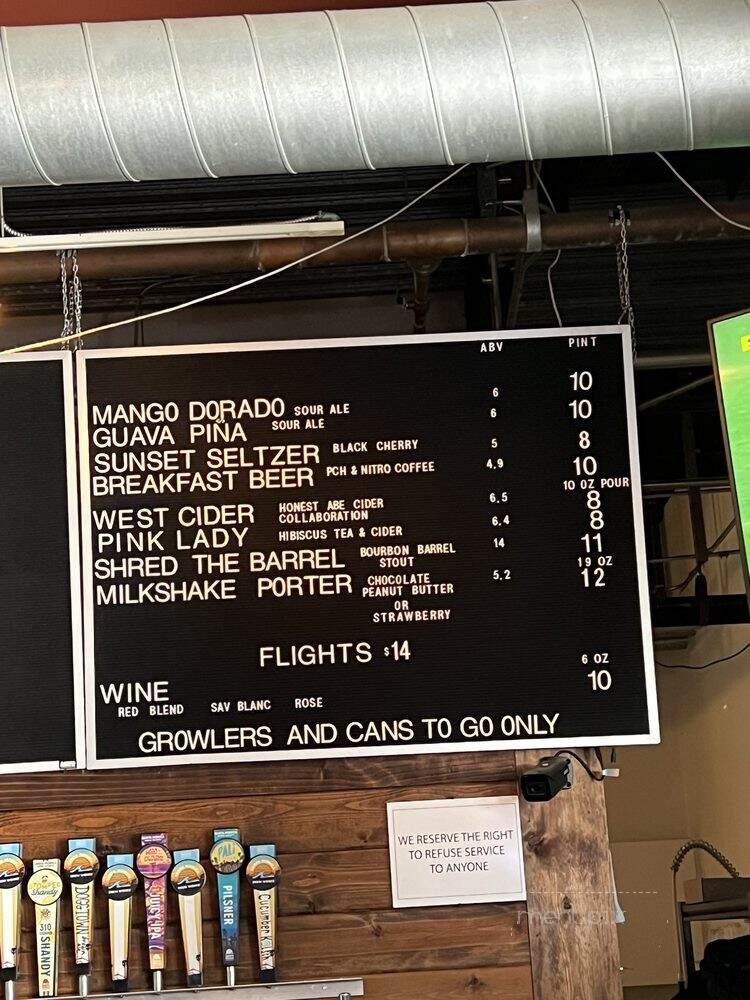 Santa Monica Brew Works - Santa Monica, CA menu_pic