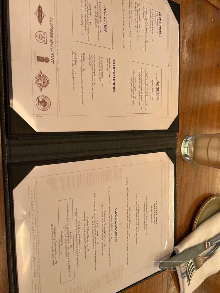 Sea Level - Charlotte, NC menu_pic