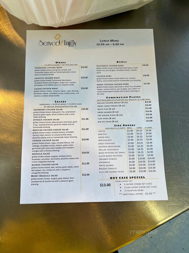 Served 2 Enjoy - Los Angeles, CA menu_pic