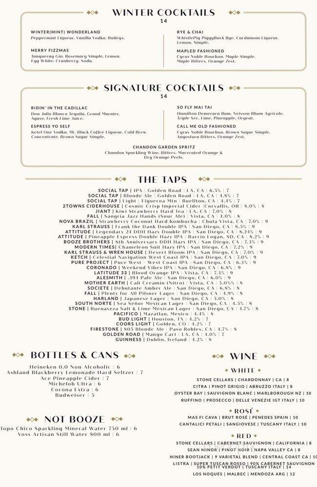 Social Tap - San Diego, CA menu_pic