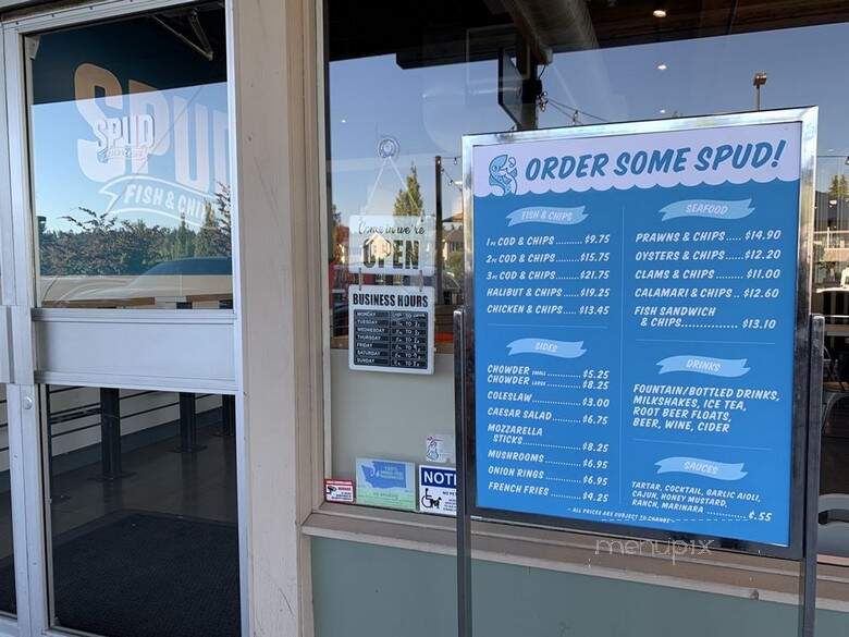 Spud Fish & Chips - Edmonds, WA menu_pic