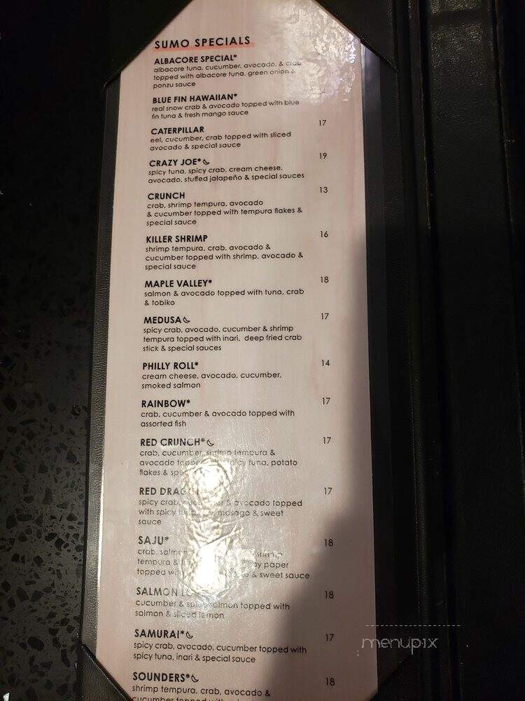 Sumo Sushi - Maple Valley, WA menu_pic