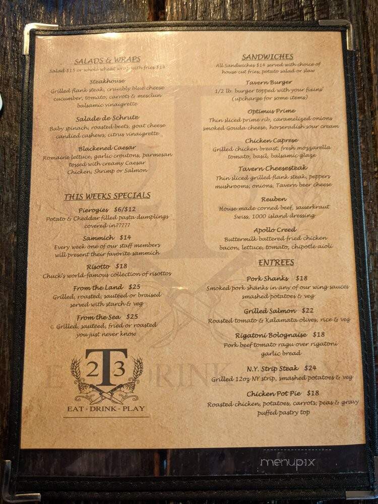 Tavern23 - Poughkeepsie, NY menu_pic