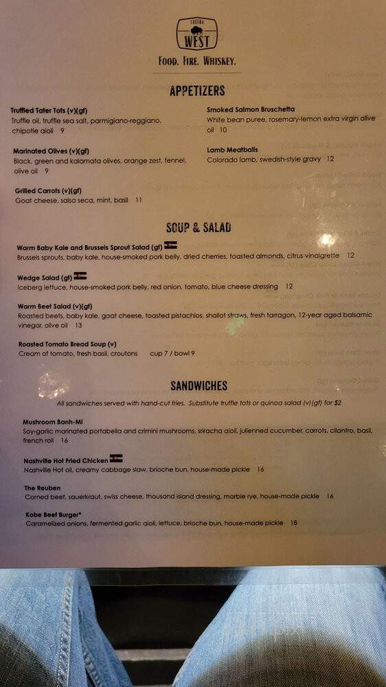Tavern West - Frisco, CO menu_pic