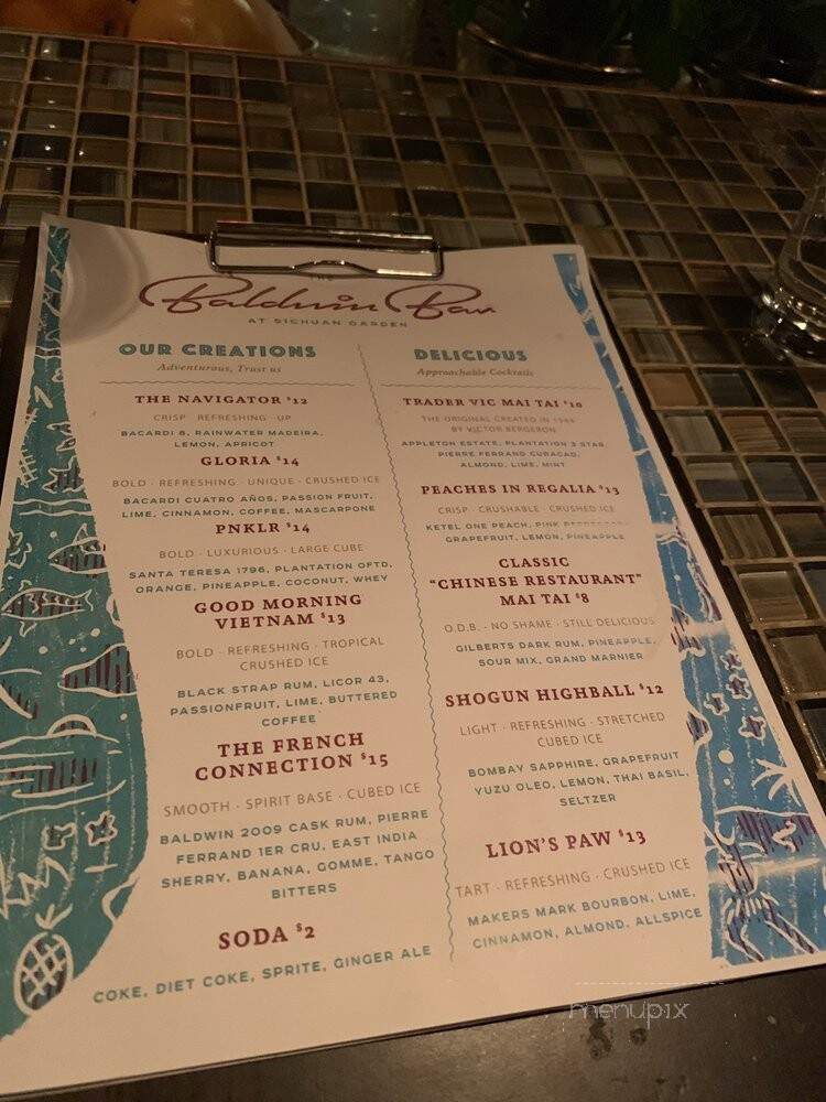 The Baldwin Bar - Woburn, MA menu_pic