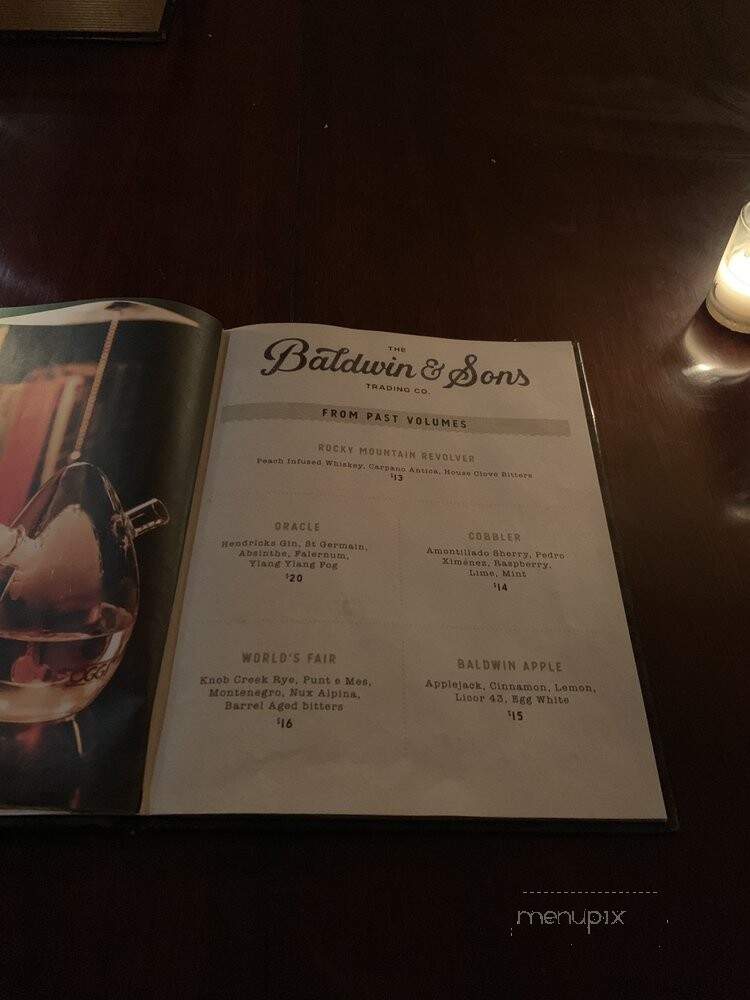 The Baldwin Bar - Woburn, MA menu_pic