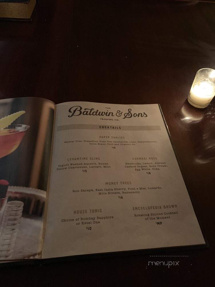 The Baldwin Bar - Woburn, MA menu_pic
