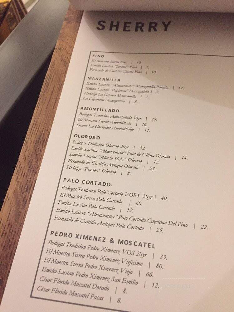 The Treasury - San Francisco, CA menu_pic