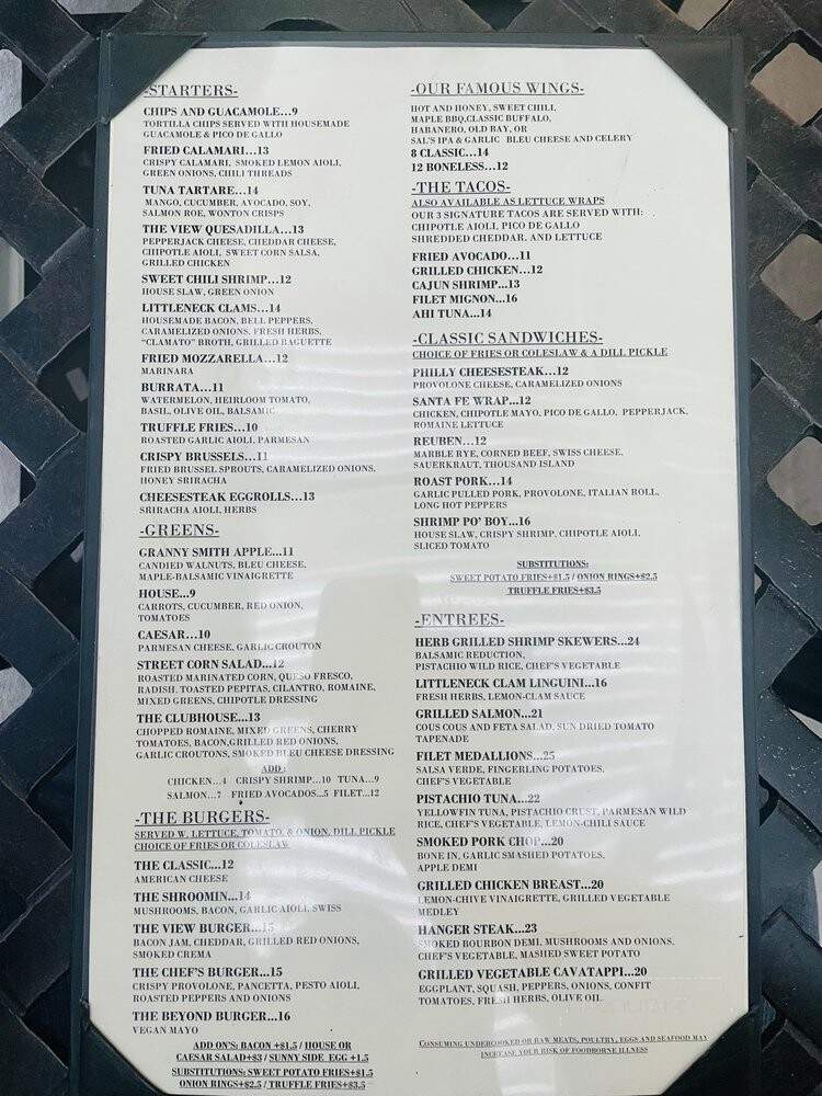 The View at Morgan Hill - Easton, PA menu_pic