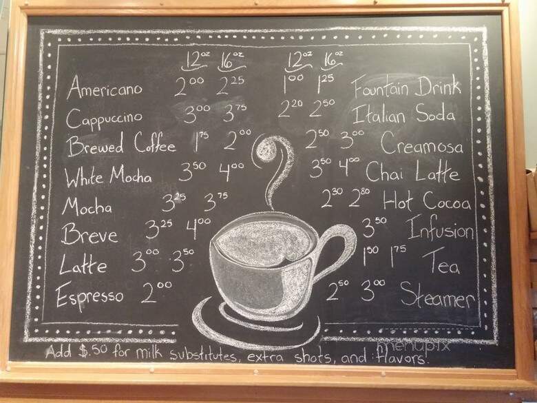 Three Arch Coffee Lounge - Oceanside, OR menu_pic
