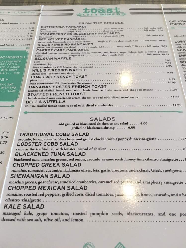 Toast - Red Bank, NJ menu_pic