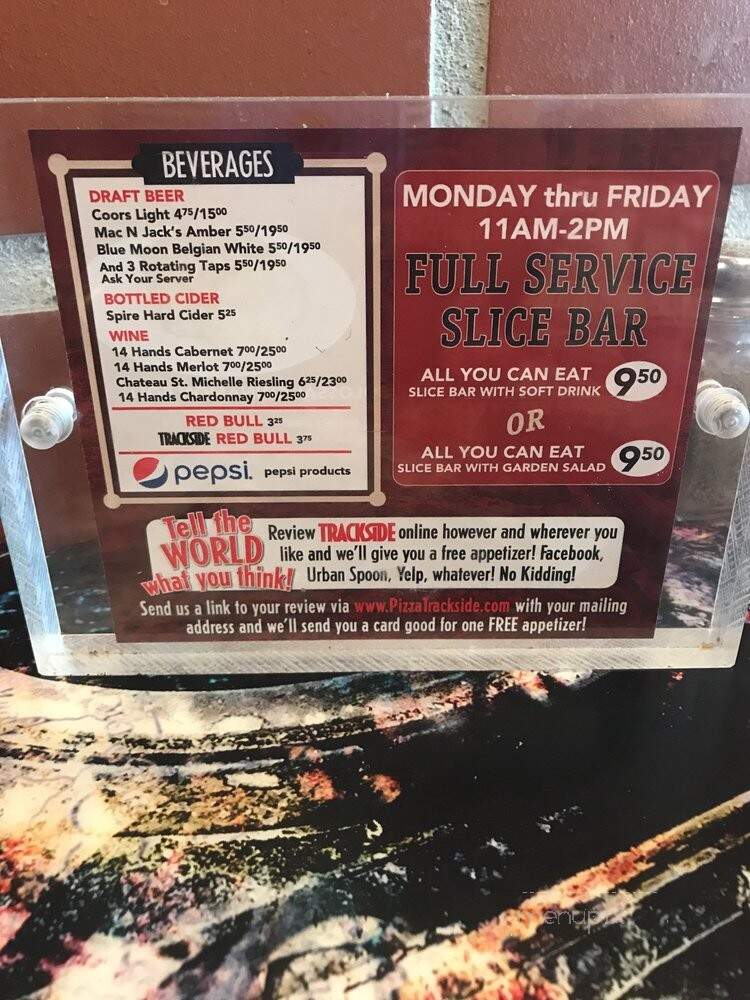 Trackside Pizza - Sumner, WA menu_pic