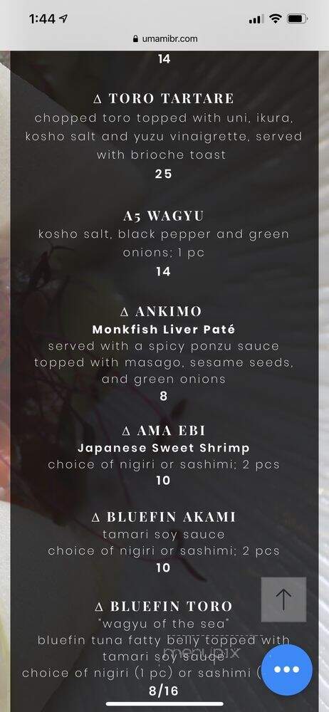 UMAMI Japanese Bistro - Baton Rouge, LA menu_pic