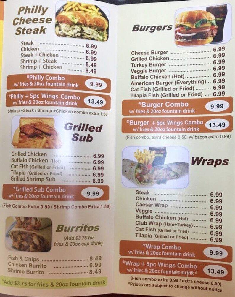 americas best wings laurel - Laurel, MD menu_pic