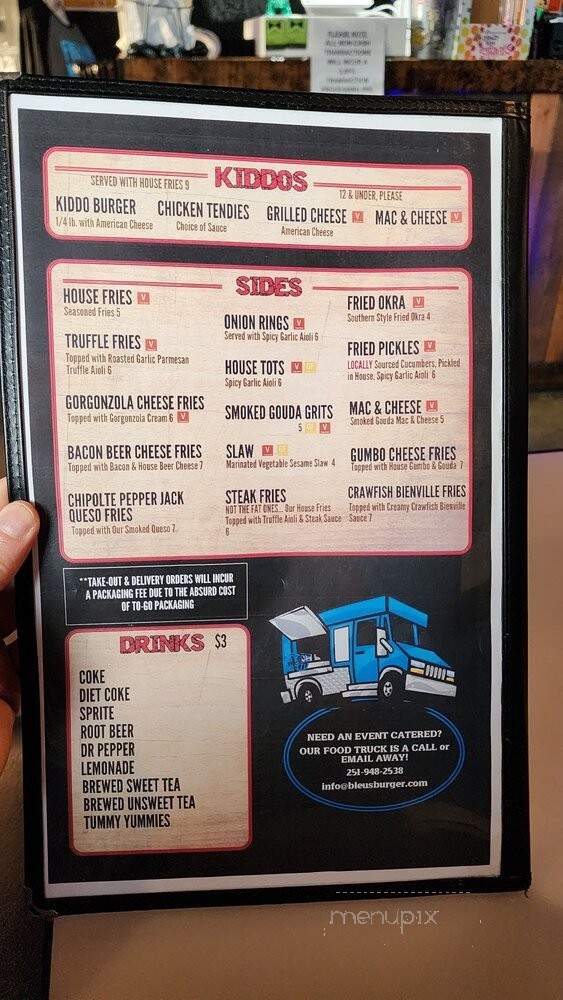 Bleus Burger - Foley, AL menu_pic