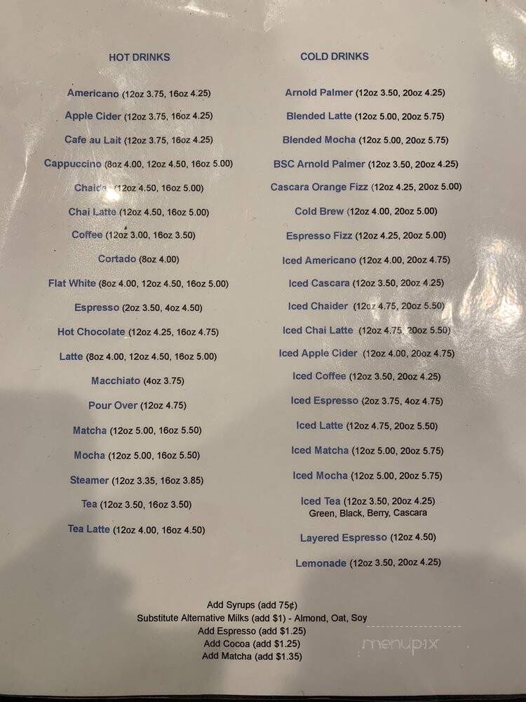 Blue State Coffee - Hartford, CT menu_pic