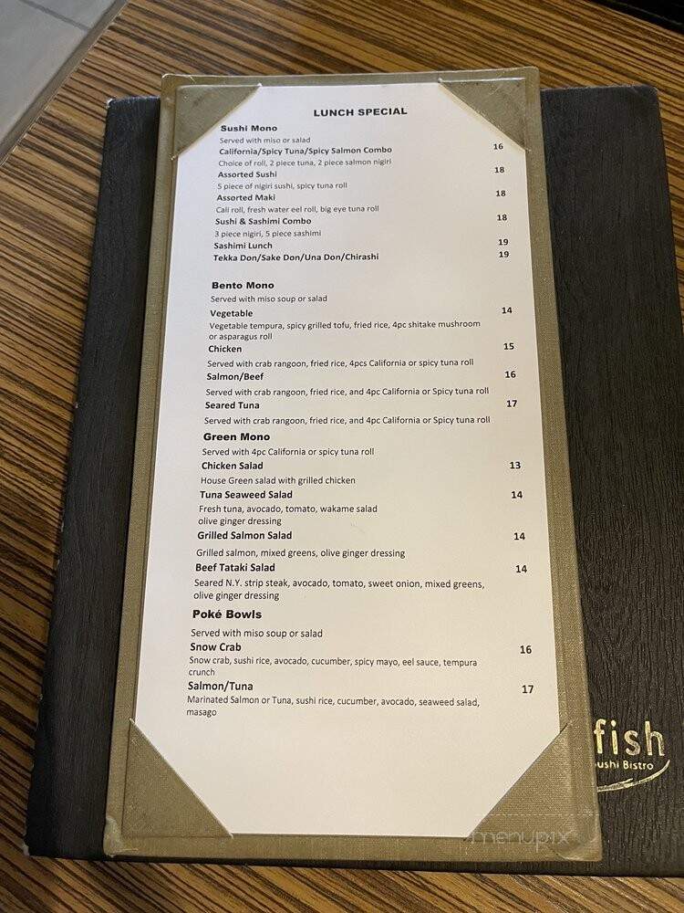 Blufish Sushi Robata - Vernon Hills, IL menu_pic