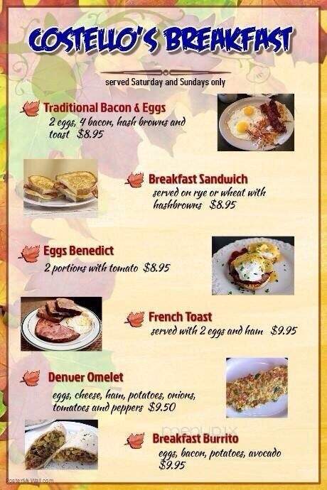 Costello's - Mission Viejo, CA menu_pic
