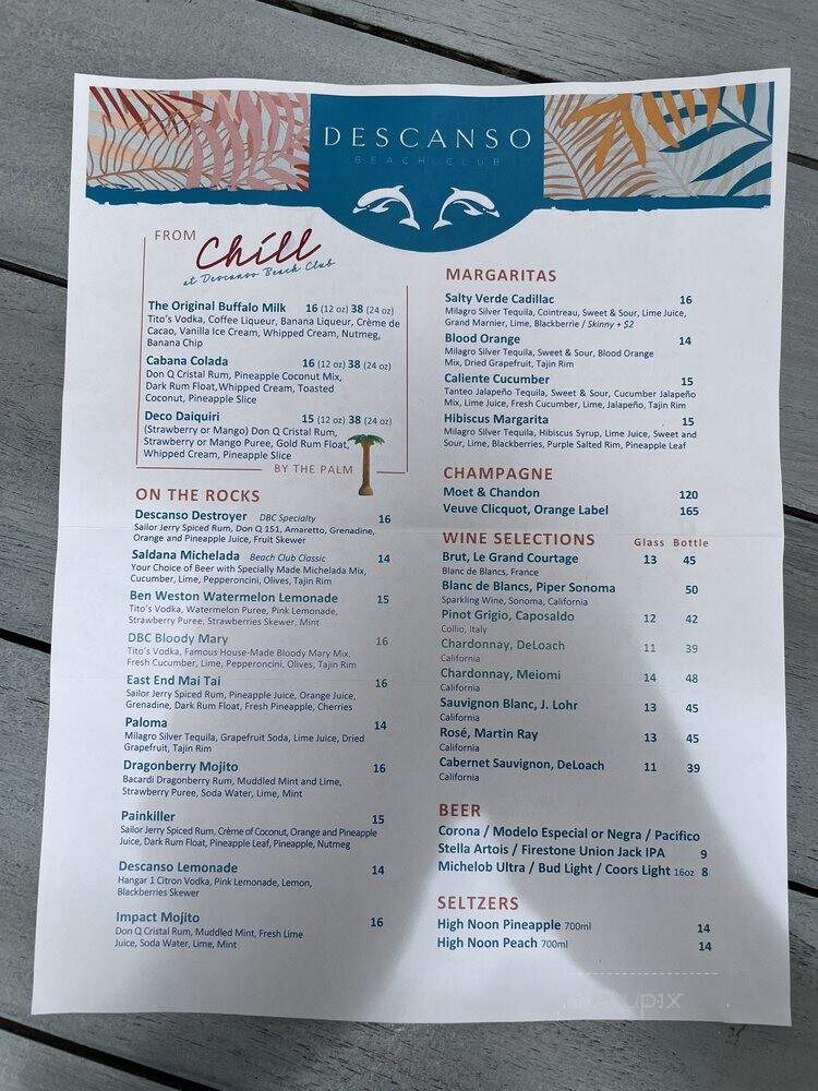 Descanso Fresh - Avalon, CA menu_pic