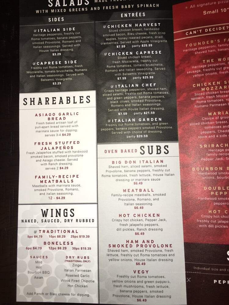 Donatos Midtown - Nashville, TN menu_pic