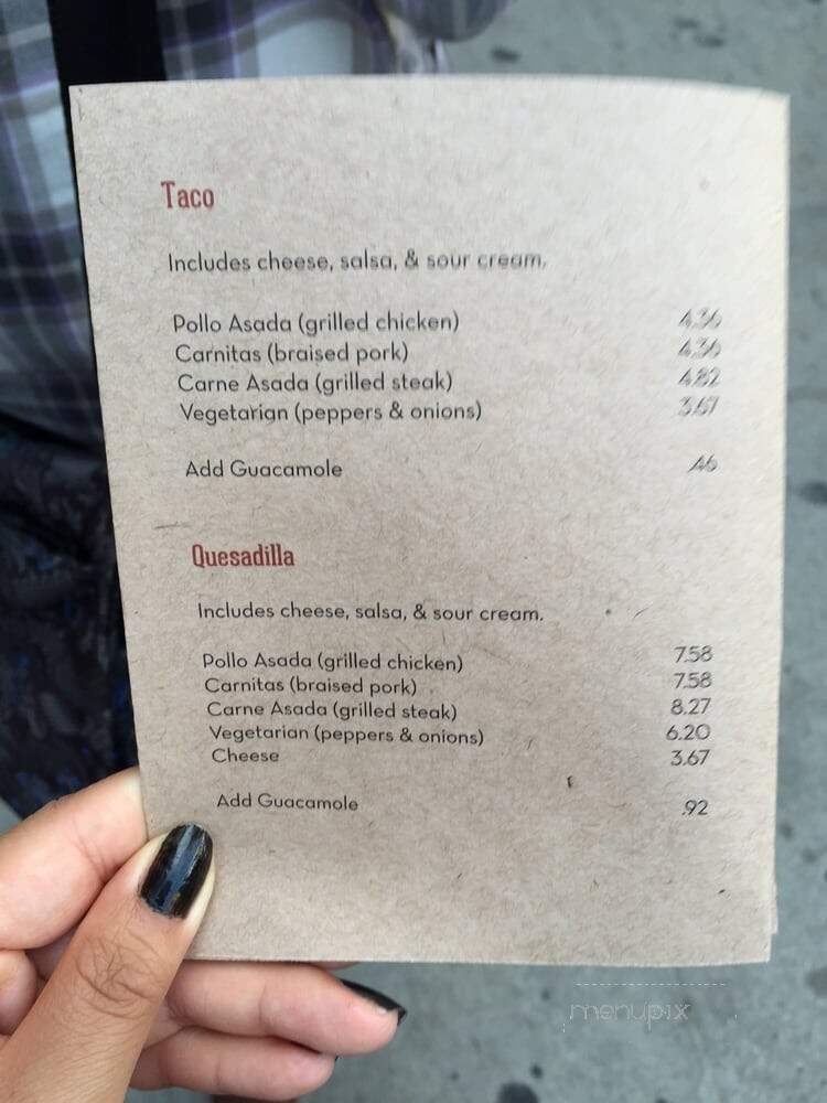 Dos Toros Taqueria - Brooklyn, NY menu_pic